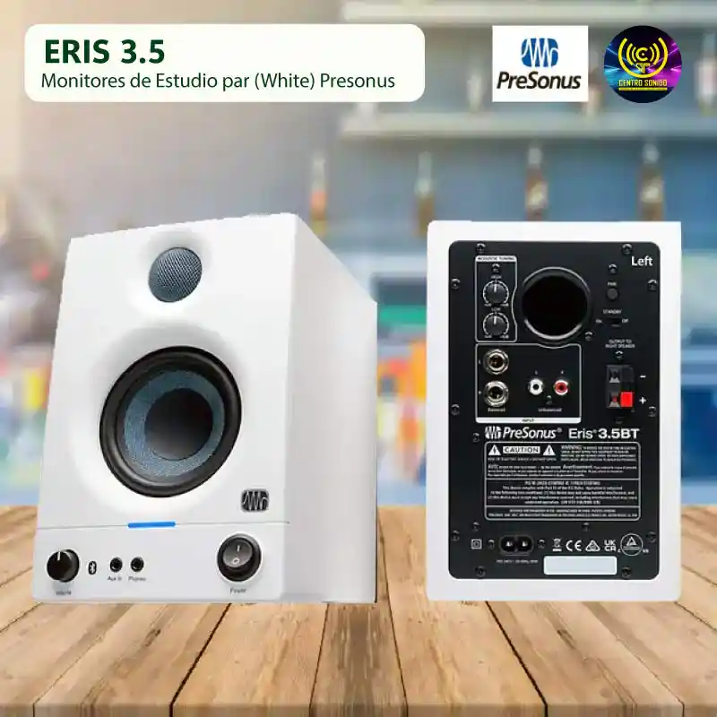 monitores de estudio eris 3.5 (par) white