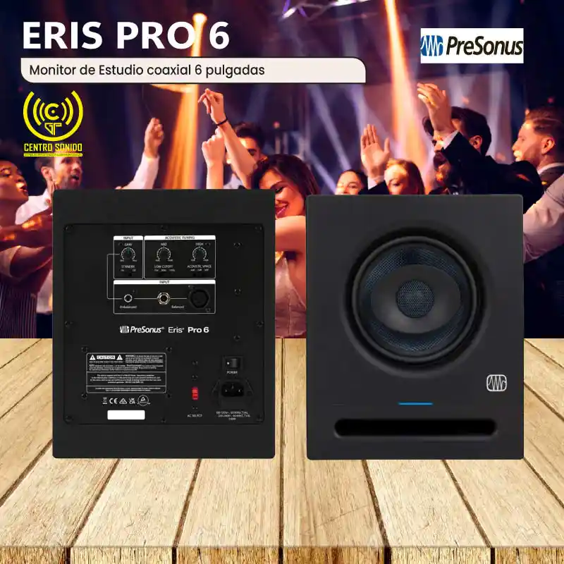 monitor de estudio coaxial eris pro 6 pulgadas