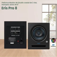 presonus monitor de estudio coaxial eris pro 8 de 2 vías