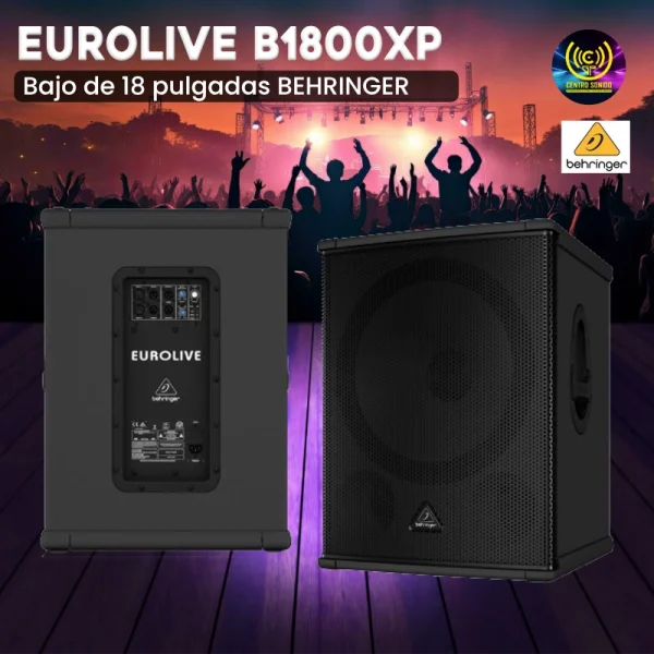 bajo de 18 pulgadas behringer eurolive b1800xp
