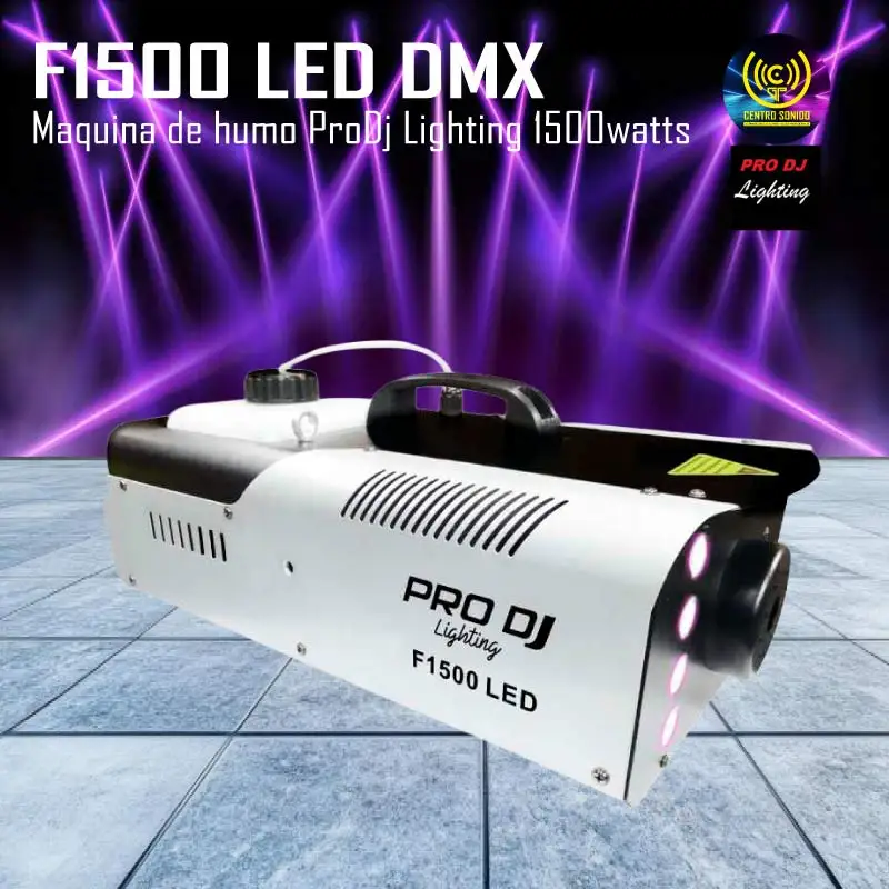 máquina de humo f1500 led dmx pro dj 1500wtt