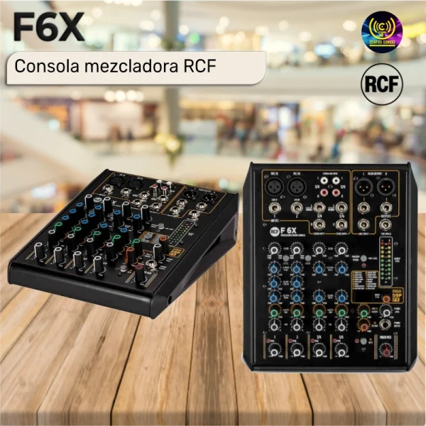 consola mezcladora rcf f6x