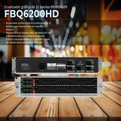 ecualizador gráfico de 31 bandas behringer fbq6200hd