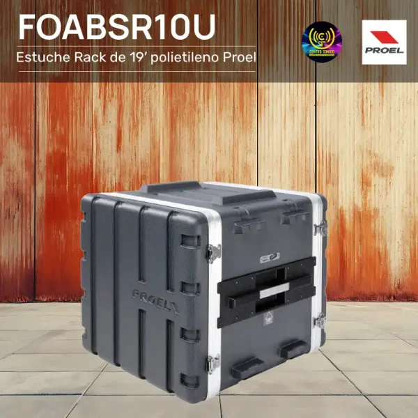 estuche rack de 19′ polietileno proel foabsr10u
