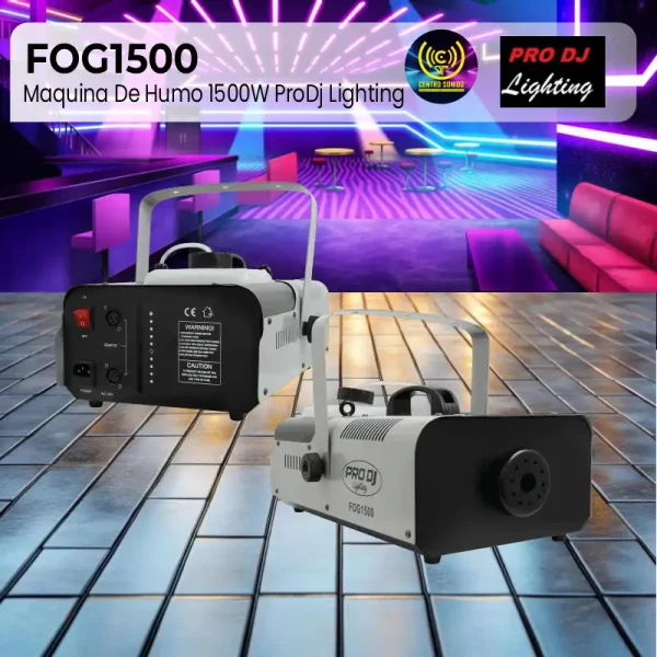 maquina de humo 1500w fog1500 prodj lighting
