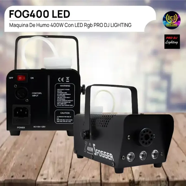 maquina de humo 400w con led rgb fog400 led pro dj lighting