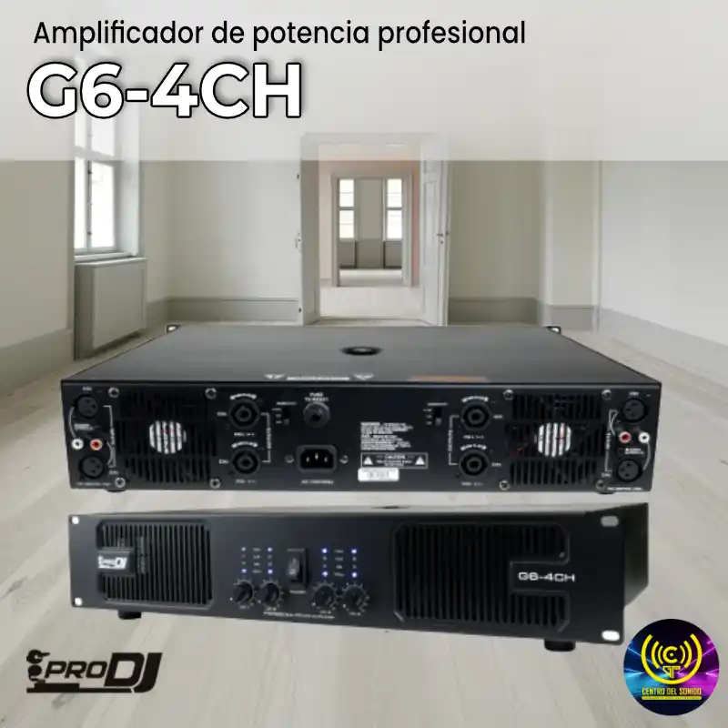amplificador de potencia g6 4ch de pro dj