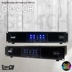 amplificador de potencia g8 4ch de pro dj