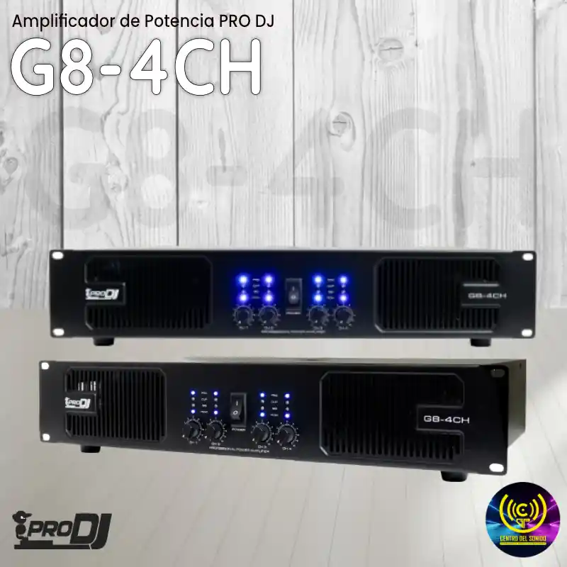 amplificador de potencia g8 4ch de pro dj
