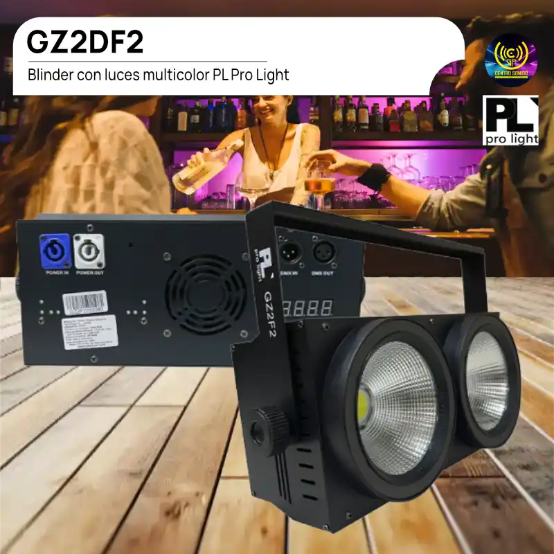 gz2df2 blinder con luces multicolor pl pro light