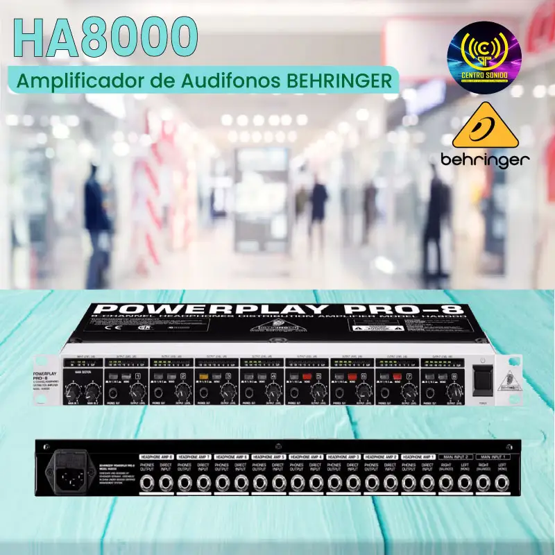 amplificador de audifonos behringer ha8000