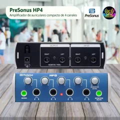 amplificador de auriculares compacto de 4 canales presonus hp4