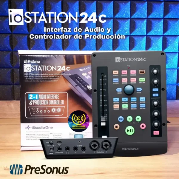 interfaz de audio de dos canales iostation24c