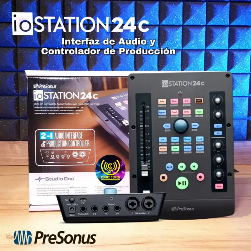 interfaz de audio de dos canales iostation24c