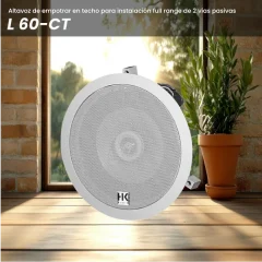 altavoz de empotrar en techo para instalación full range de 2 vías pasivas il 60 ct