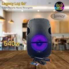 cabina parlante altavoz recargable legacy l15 go 540w