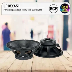lf18x451 parlante para bajo 18 marca rcf de 3600watt