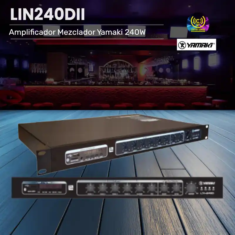 amplificador mezclador yamaki lin240dii 240w