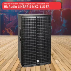 hk audio linear 5 mk2 115 fa altavoz activo de rango completo de 1200 vatios y 15"