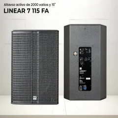 altavoz activo de 2000 vatios y 15" linear 7 115 fa