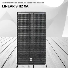altavoz activo de 2 vias 700 vatios y 12" hk audio linear 9 112 xa