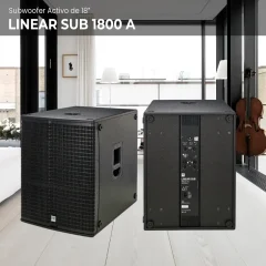 subwoofer activo de 18″ linear sub 1800 a