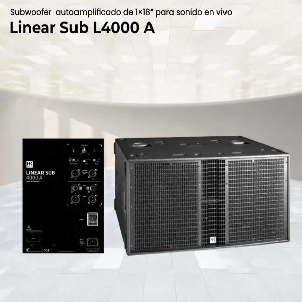 subwoofer autoamplificado de 1×18″ para sonido en vivo hk audio linear sub l4000 a