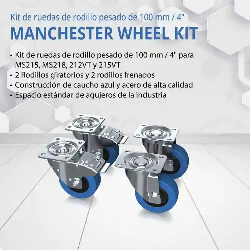 kit de ruedas de rodillo pesado de 100 mm / 4" manchester wheel kit