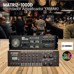 mezclador amplificador yamaki matriz 1000d 4 zonas 1000 w