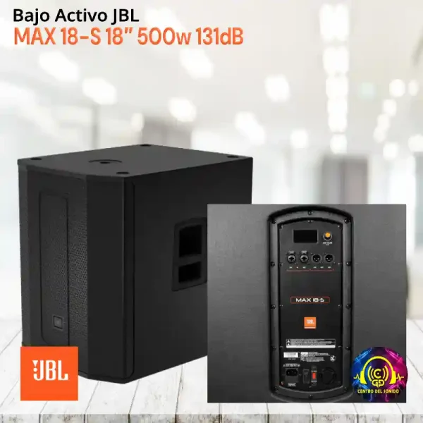 bajo activo jbl max 18 s 18″ 500w 131db