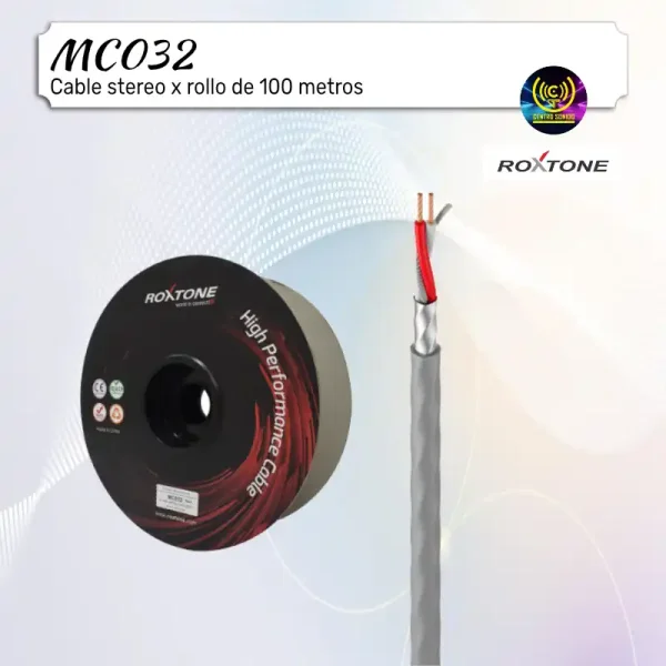 cable stereo mc032 x rollo de 100 metros
