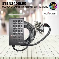 medusa 24 entradas 8 retornos 50m roxtone stbn2408l50