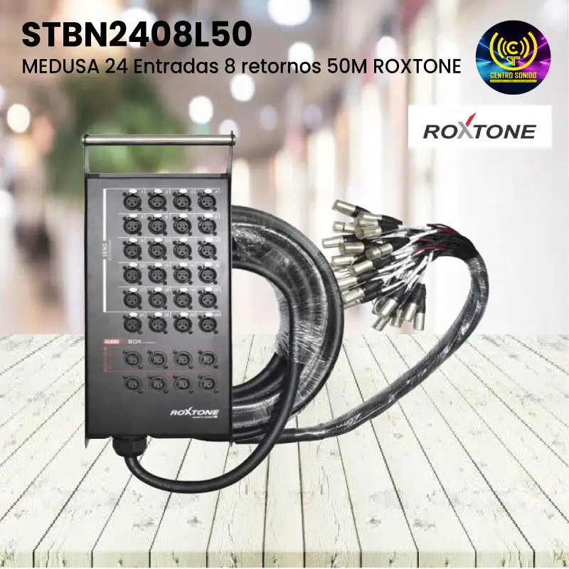 medusa 24 entradas 8 retornos 50m roxtone stbn2408l50
