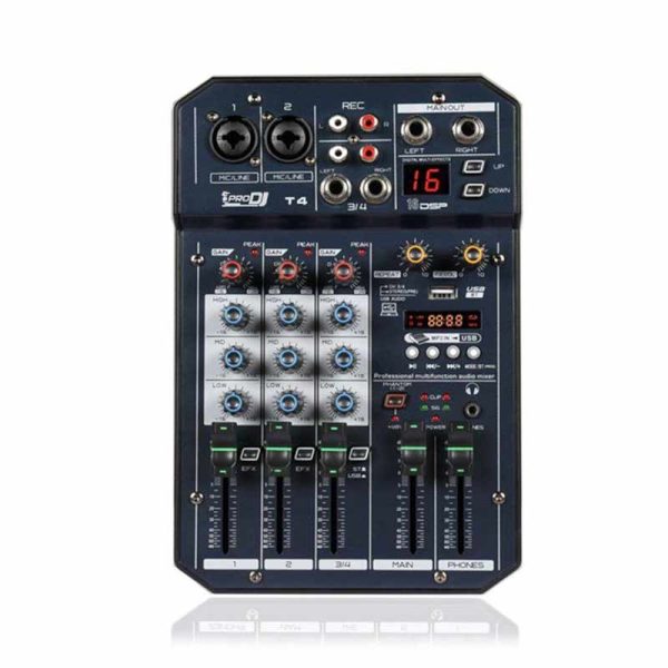 mezclador pro dj t4 reproductor usb bluetooth interfaz fx