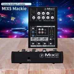 consola análoga 5 canales mackie mix5