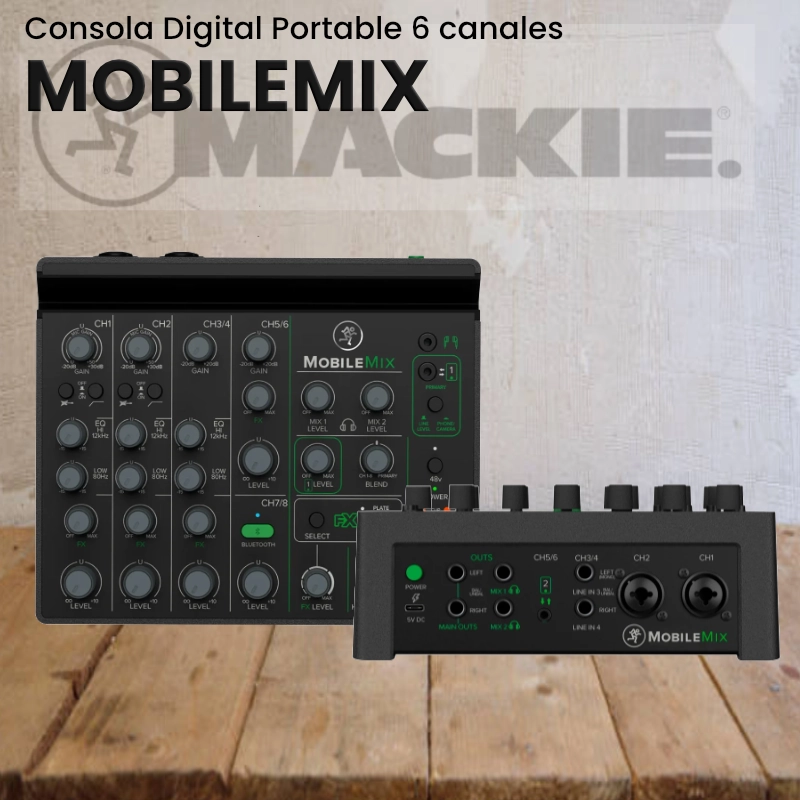 consola digital mackie mobilemix portable 6 canales