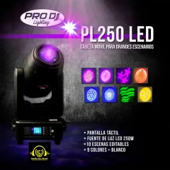cabeza móvil pl250 led pro dj
