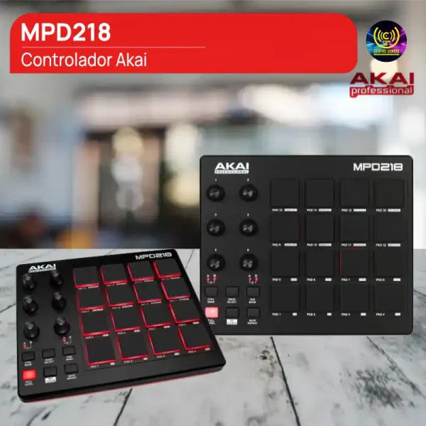 controlador mpd218 akai