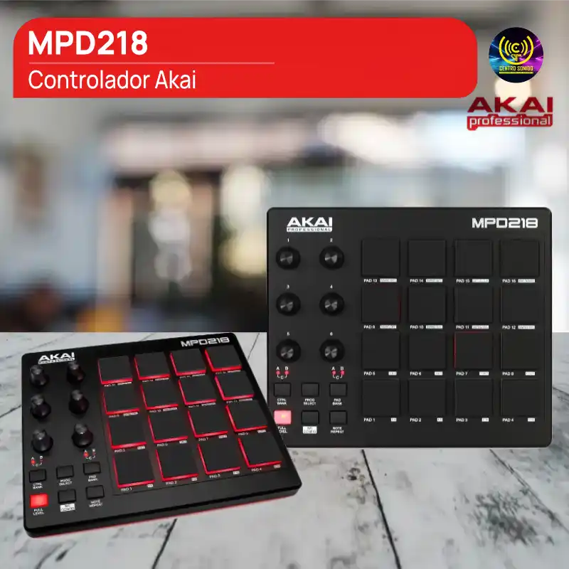 controlador mpd218 akai