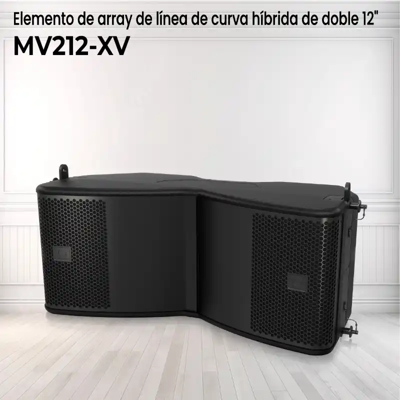 mv212 xv de rango completo de 3 vías biamplificado matriz en línea dual compacto de 12"
