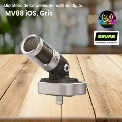 micrófono de condensador estéreo digital shure mv88 ios