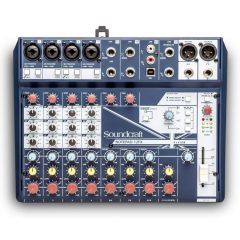 notepad 12fx consola soundcraft con interfaz y puerto usb