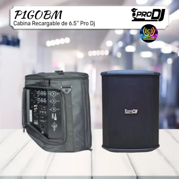 cabina recargable de 6.5'' (nueva maleta mas resistente) p1gobm pro dj