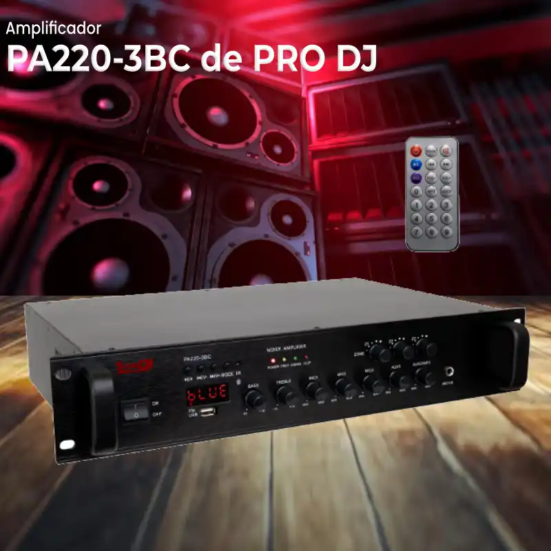 amplificador pa220 3bc de pro dj