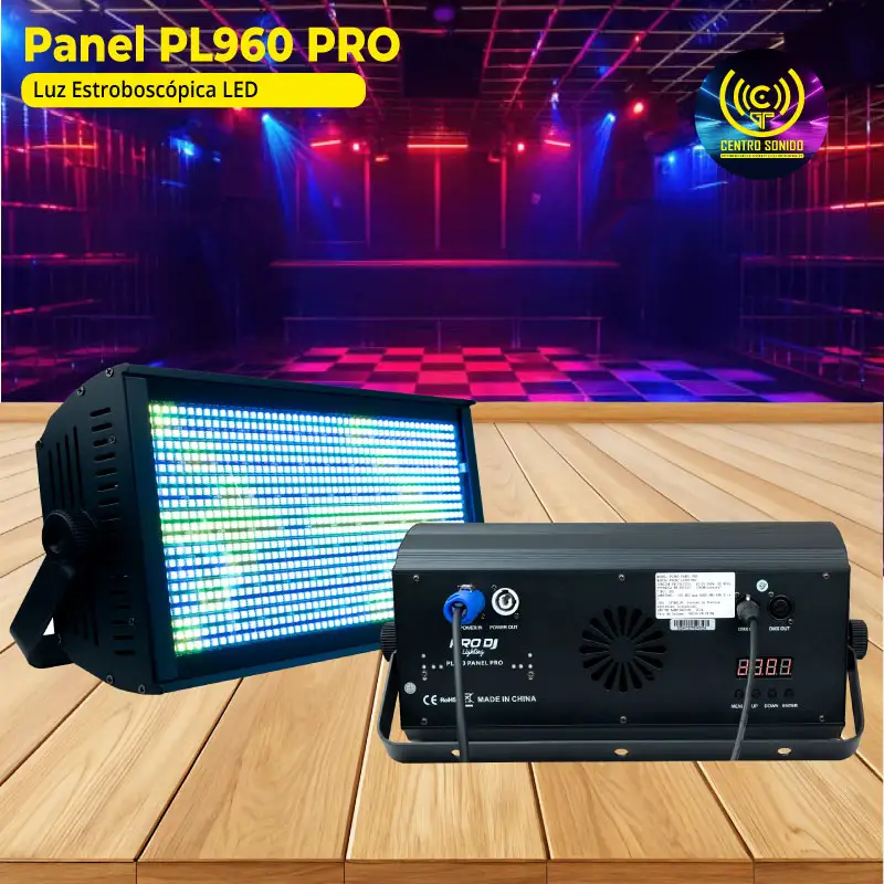 panel pl960 pro dj lighting estroboscópico