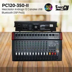 mezclador análogo pc120 350 ii 12 canales usb bluetooth dsp prodj
