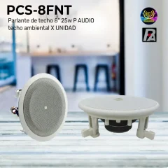 parlante de techo 8″ pcs 8fnt 25w p audio techo ambiental x unidad