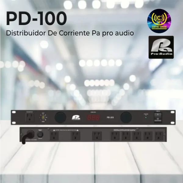 distribuidor de corriente pd 100 pa pro audio
