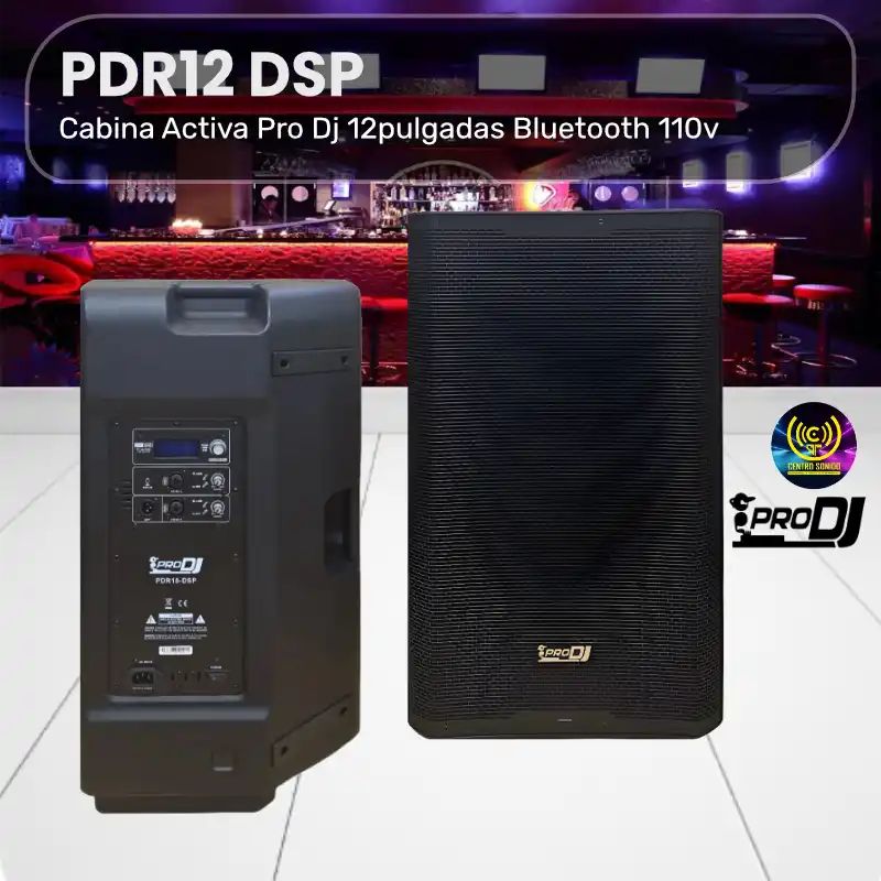 cabina activa pro dj pdr12 dsp 12pulgadas bluetooth 110v