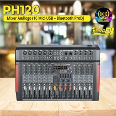 ph120 mixer análogo (10 mic) usb – bluetooth prodj